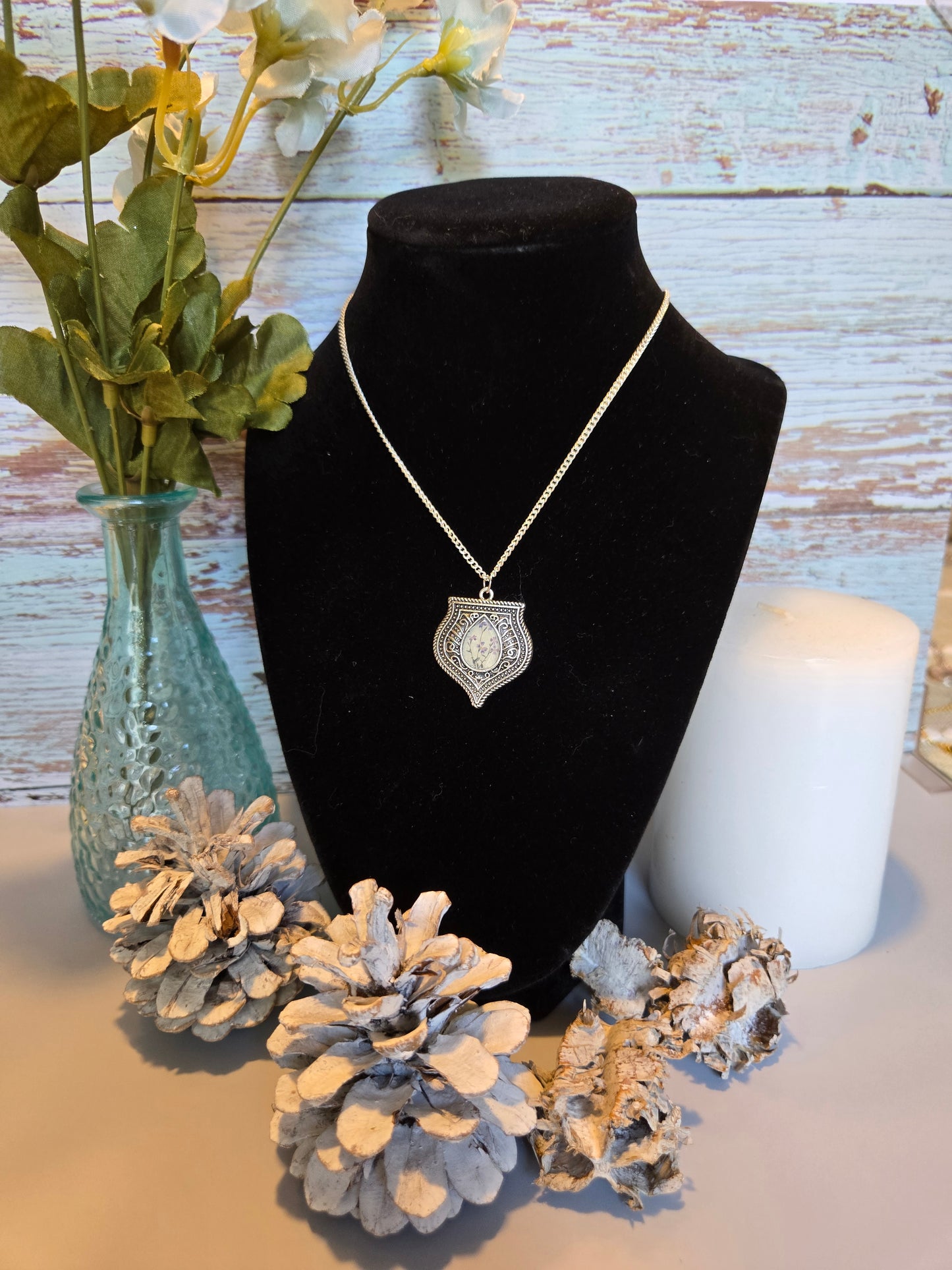 Vintage Boho Shield Pendant