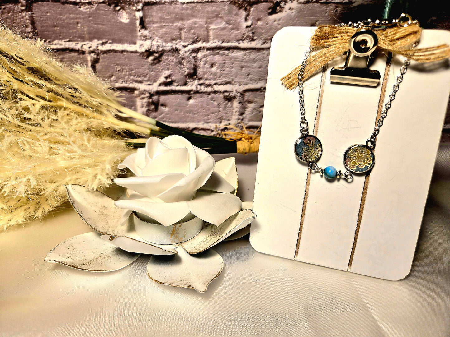 Handmade Boho Chic Floral Art Bracelet