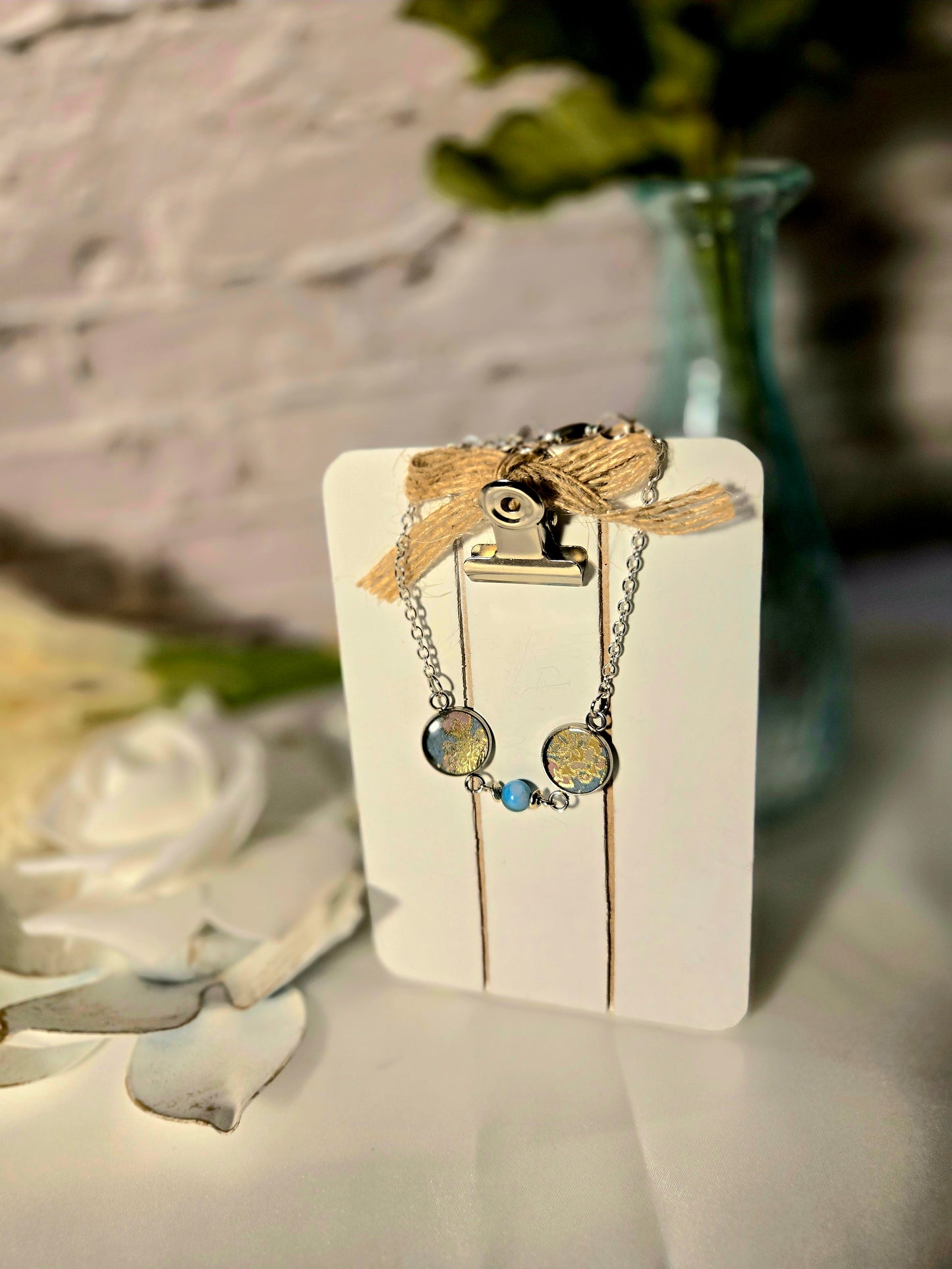 Handmade Boho Chic Floral Art Bracelet