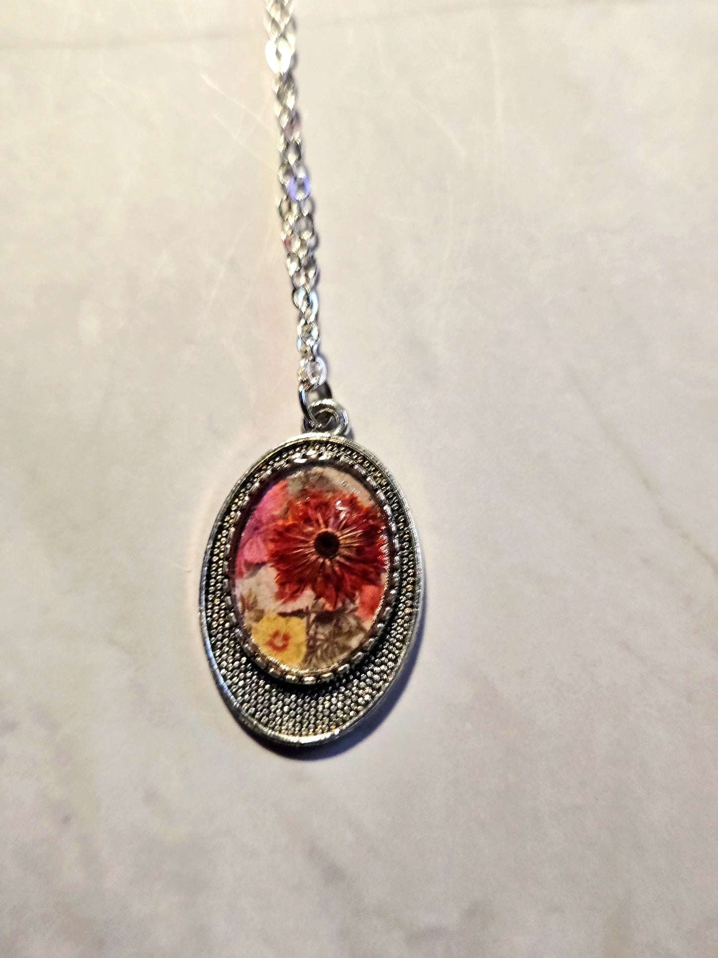 Pressed Flower Necklace | Real Dried Flowers in Resin Pendant | Nature-Inspired Jewelry