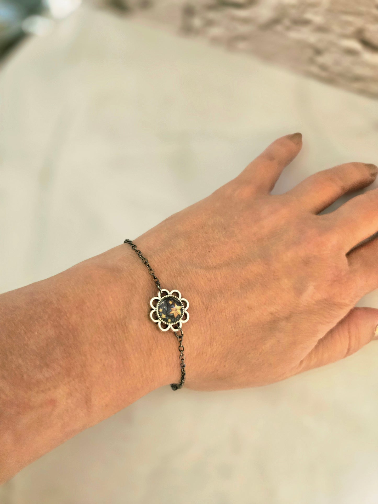Celestial Star Charm Bracelet: Galaxy-Inspired Boho Jewelry