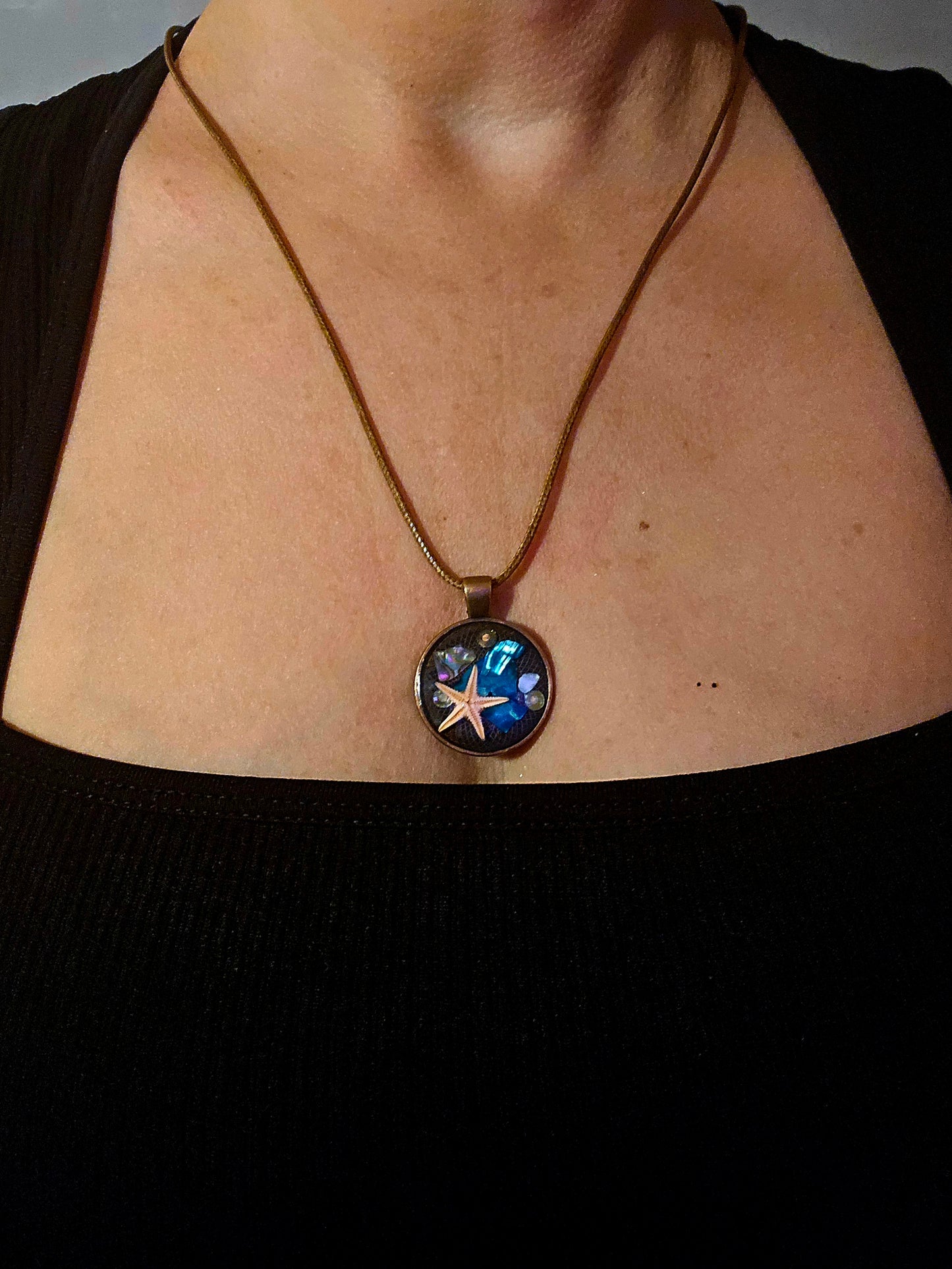 Coastal Starfish Necklace – Beach Charm Jewelry, Ocean Inspired Pendant