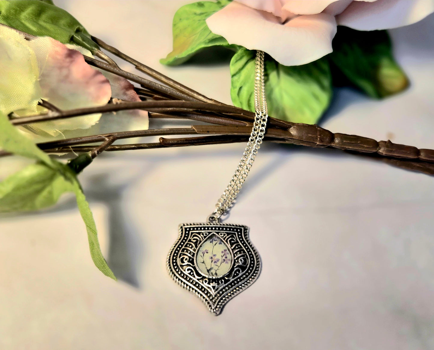 Vintage Boho Shield Pendant