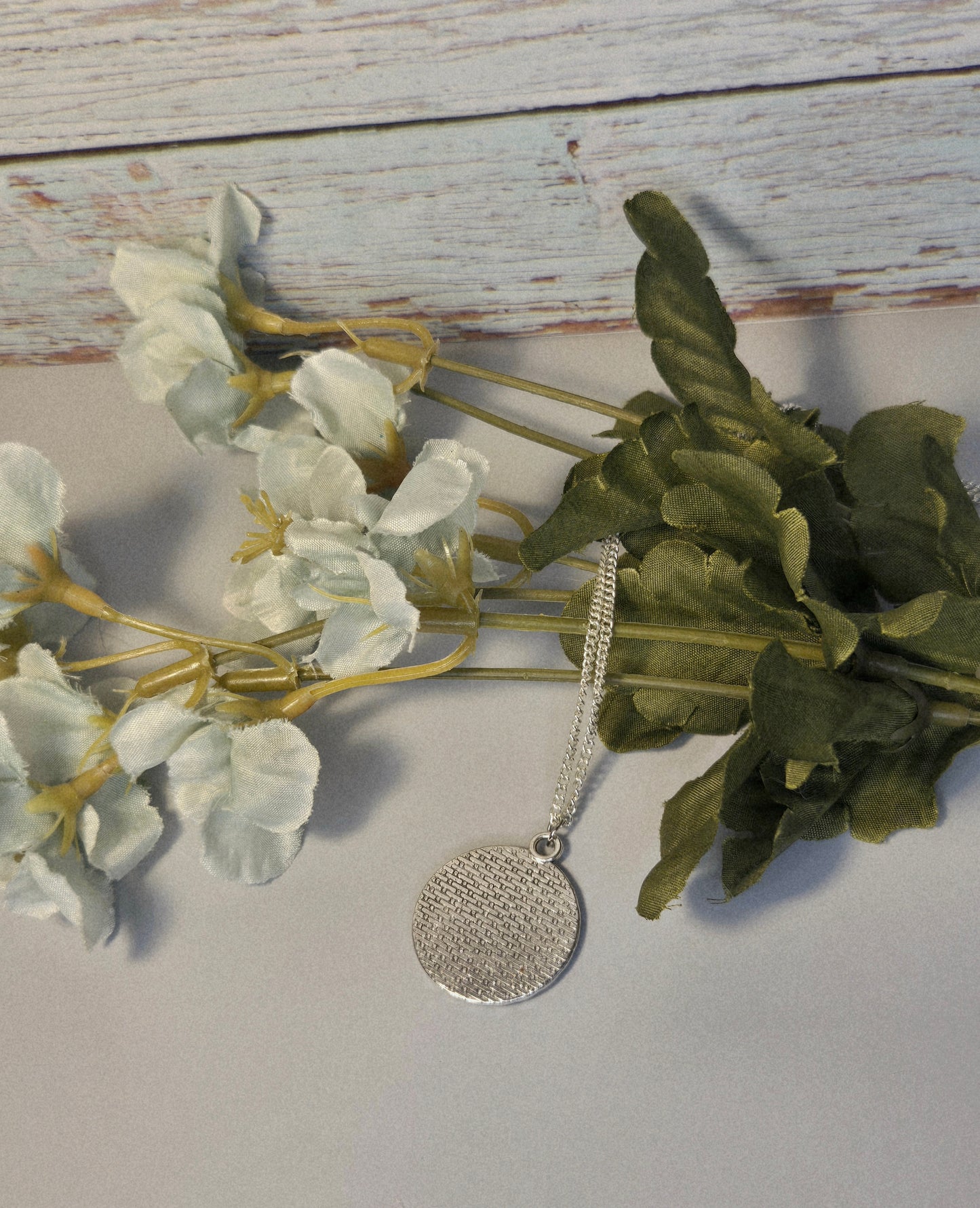 Wildflower Pendant Necklace: Real Dried Blooms, Silver Frame