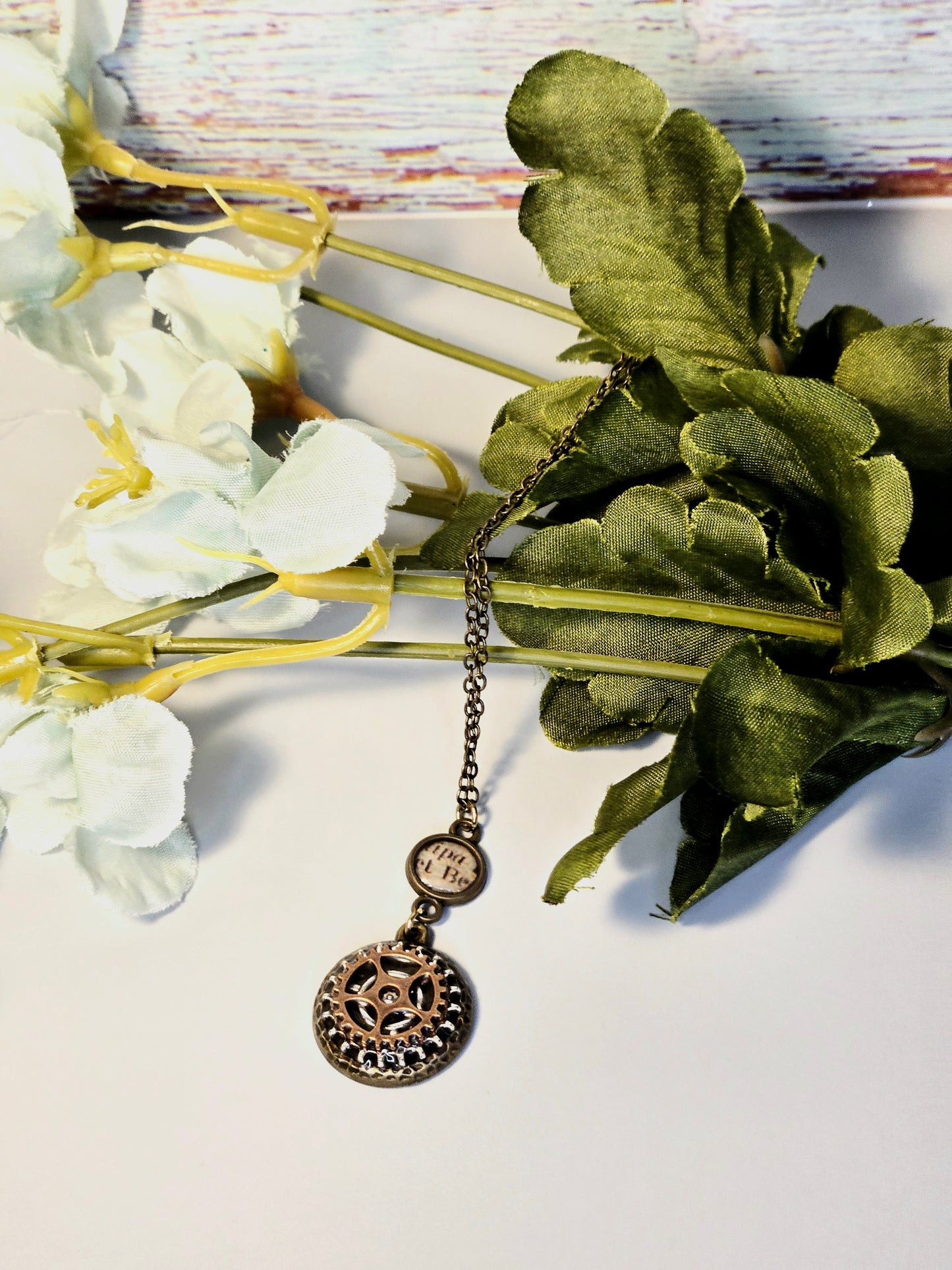 Steampunk Gear Pendant Necklace: Bronze & Silver Clockwork Jewelry