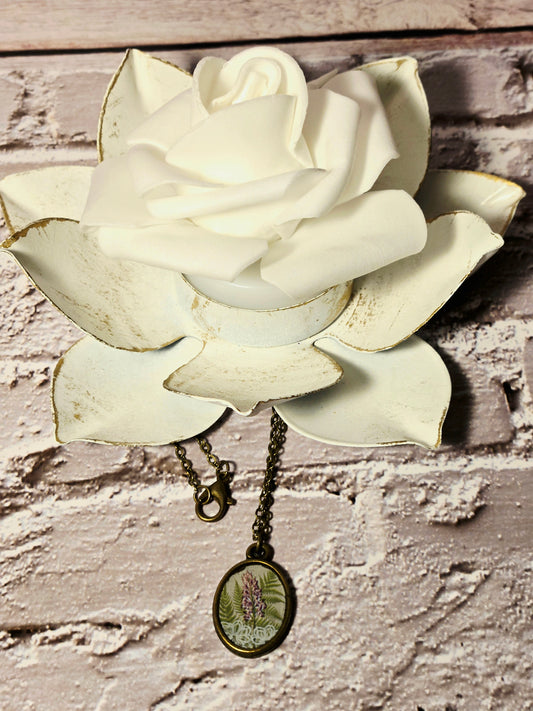 Lavender Botanical Pendant Necklace