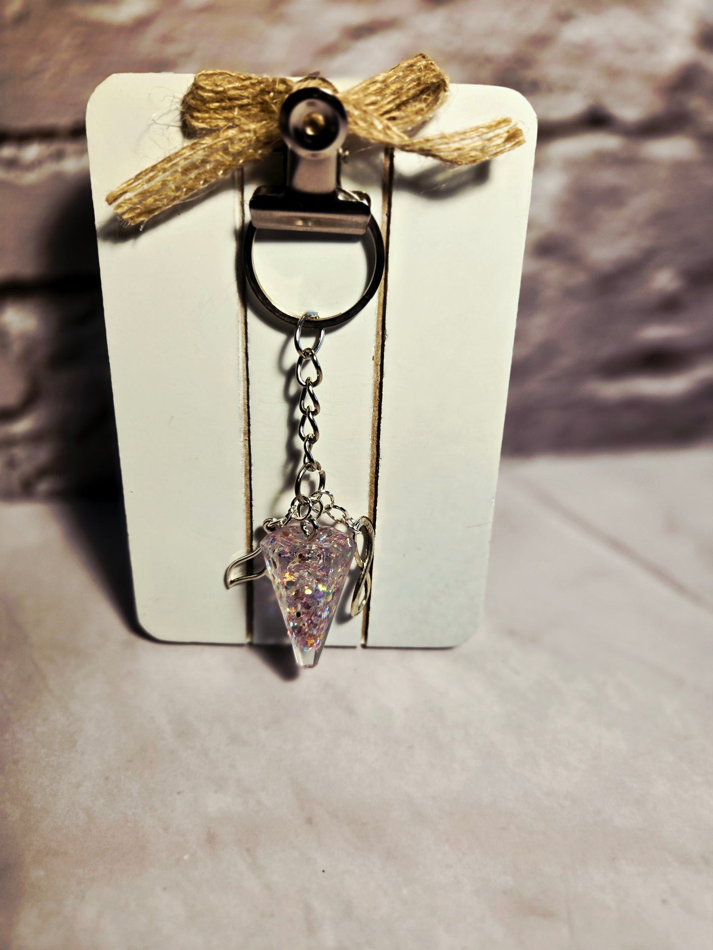 Mermaid Tail Keychain: Glitter Resin Charm, Ocean Keyring