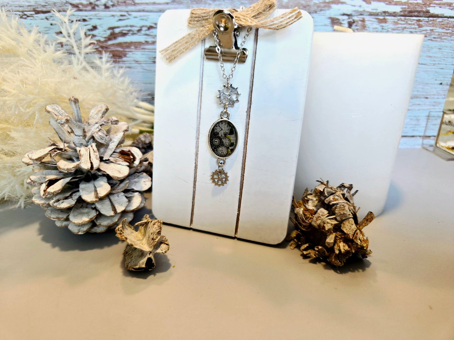 Steampunk Clockwork Pendant Necklace: Gothic Gear Charm Jewelry