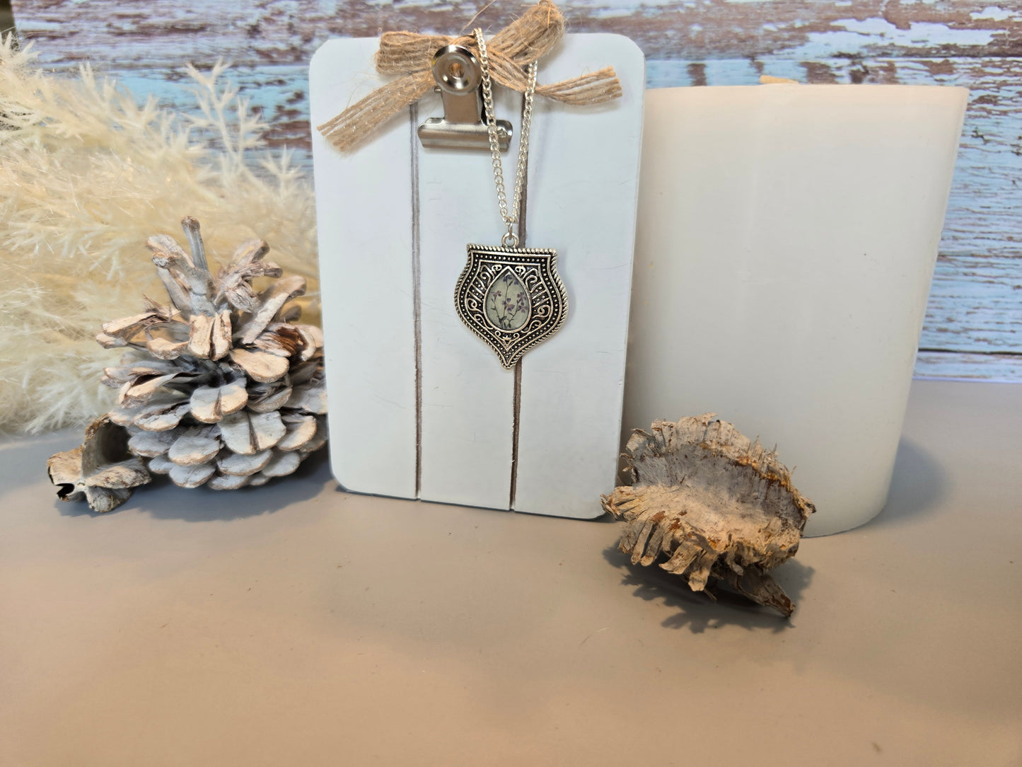 Vintage Boho Shield Pendant