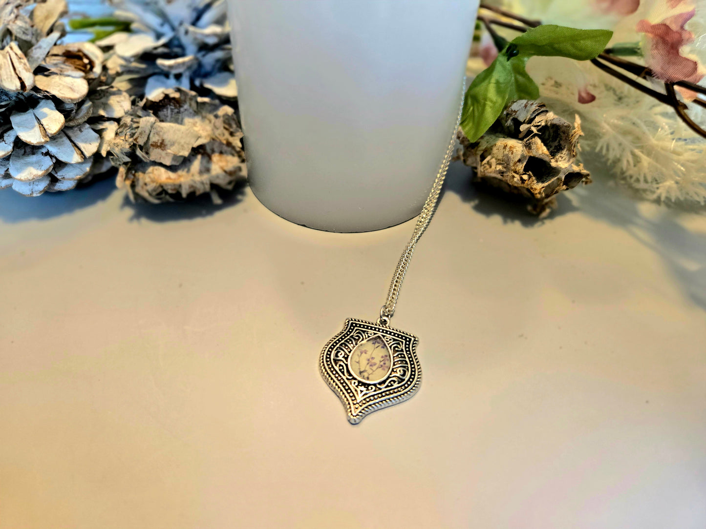 Vintage Boho Shield Pendant