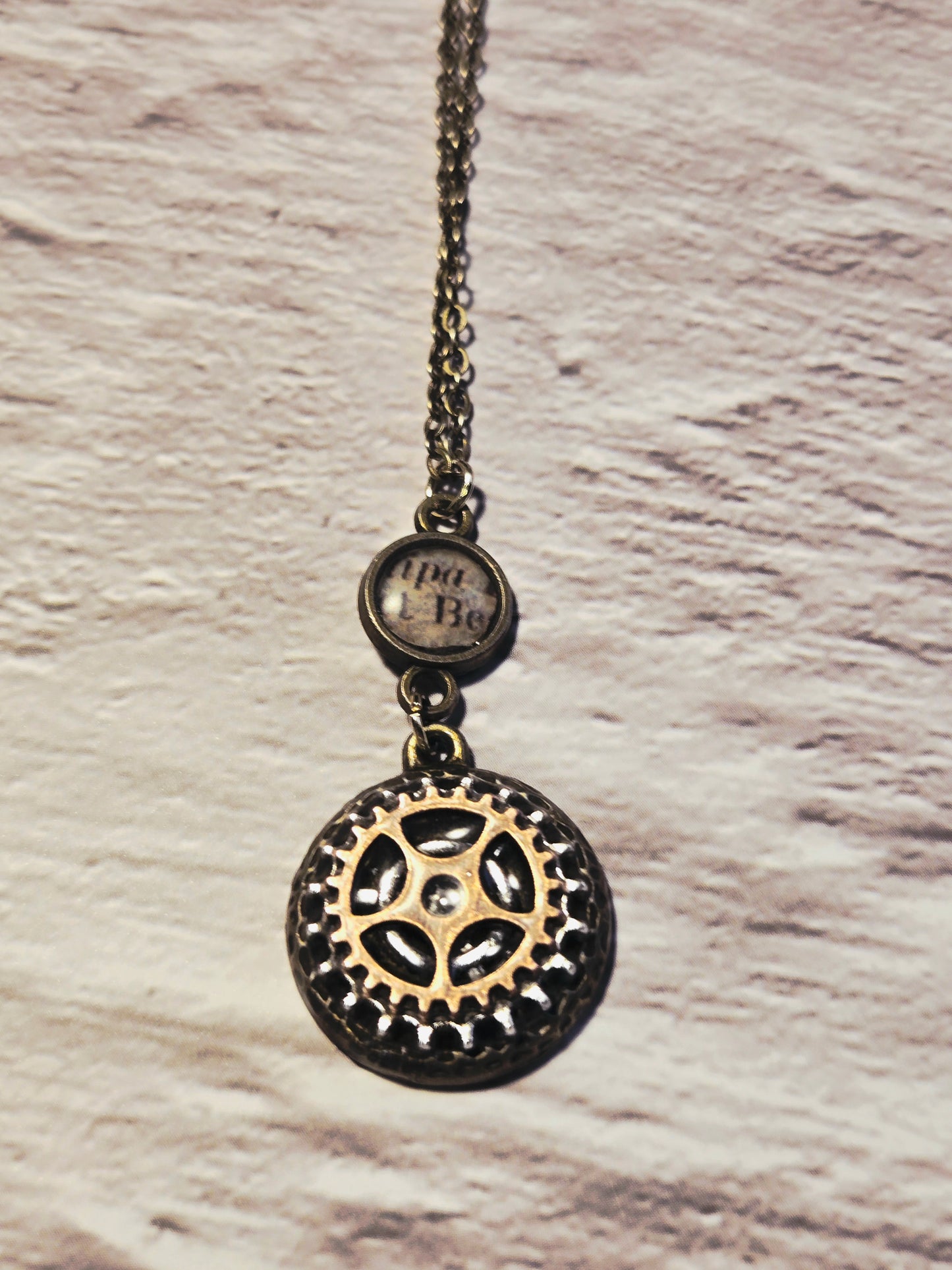 Steampunk Gear Pendant Necklace: Bronze & Silver Clockwork Jewelry