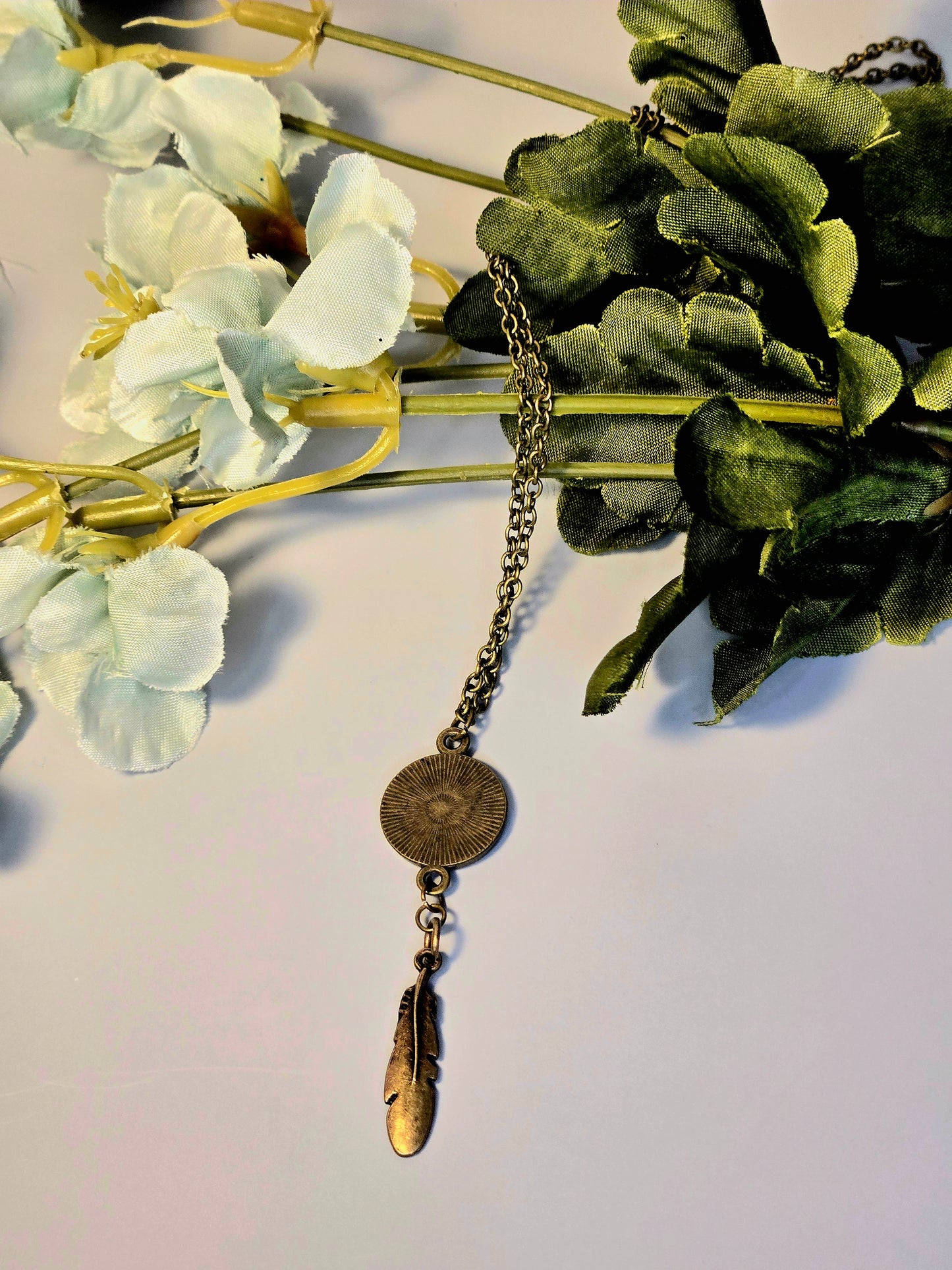 Stained Glass Leaf Pendant