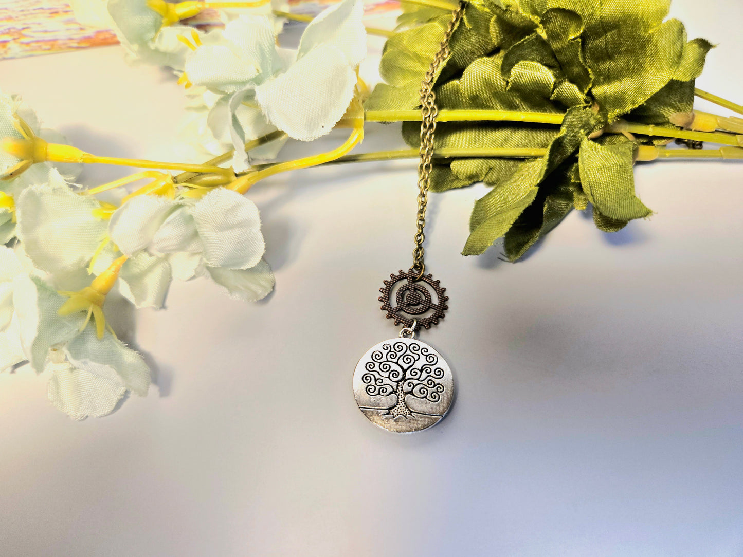 Steampunk Gear Pendant Necklace – Industrial Gear Jewelry, Vintage Clockwork Statement Necklace