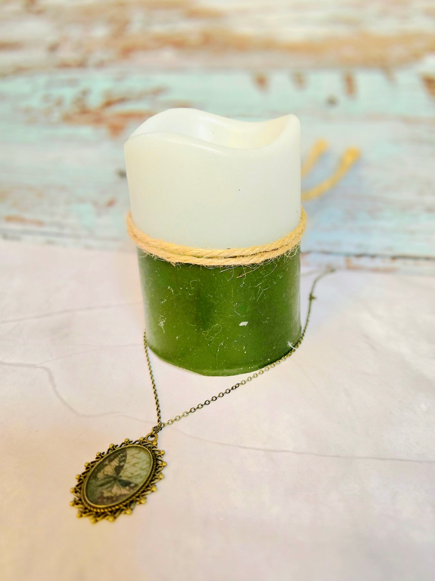 Vintage Inspired Butterfly Cameo Necklace – Antique Gold Oval Pendant, Romantic Victorian Style Jewelry