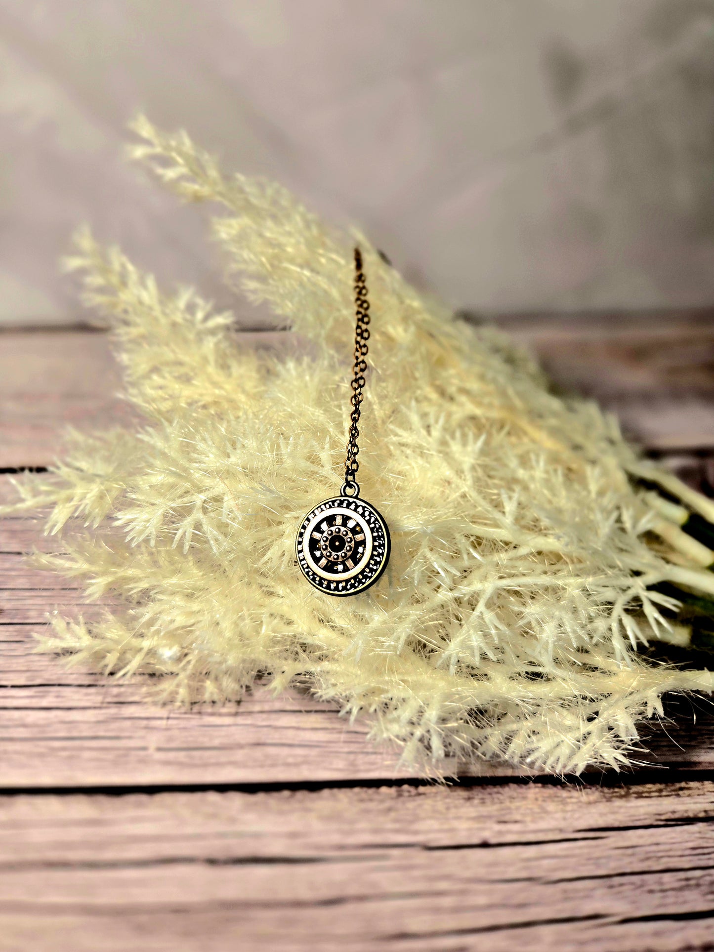 Steampunk Gear Pendant Necklace – Vintage Industrial Copper Chain Jewelry