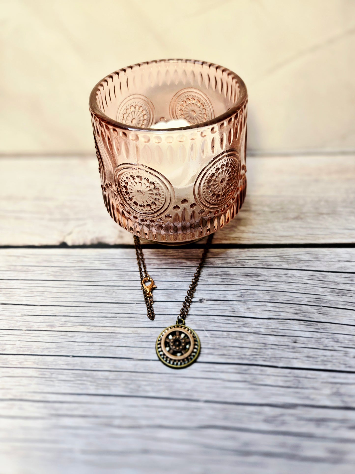 Steampunk Gear Pendant Necklace – Vintage Industrial Copper Chain Jewelry