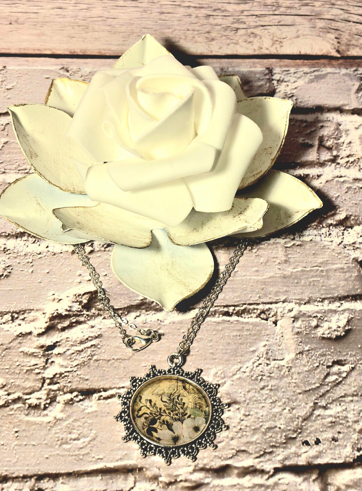 Botanical Floral Pendant