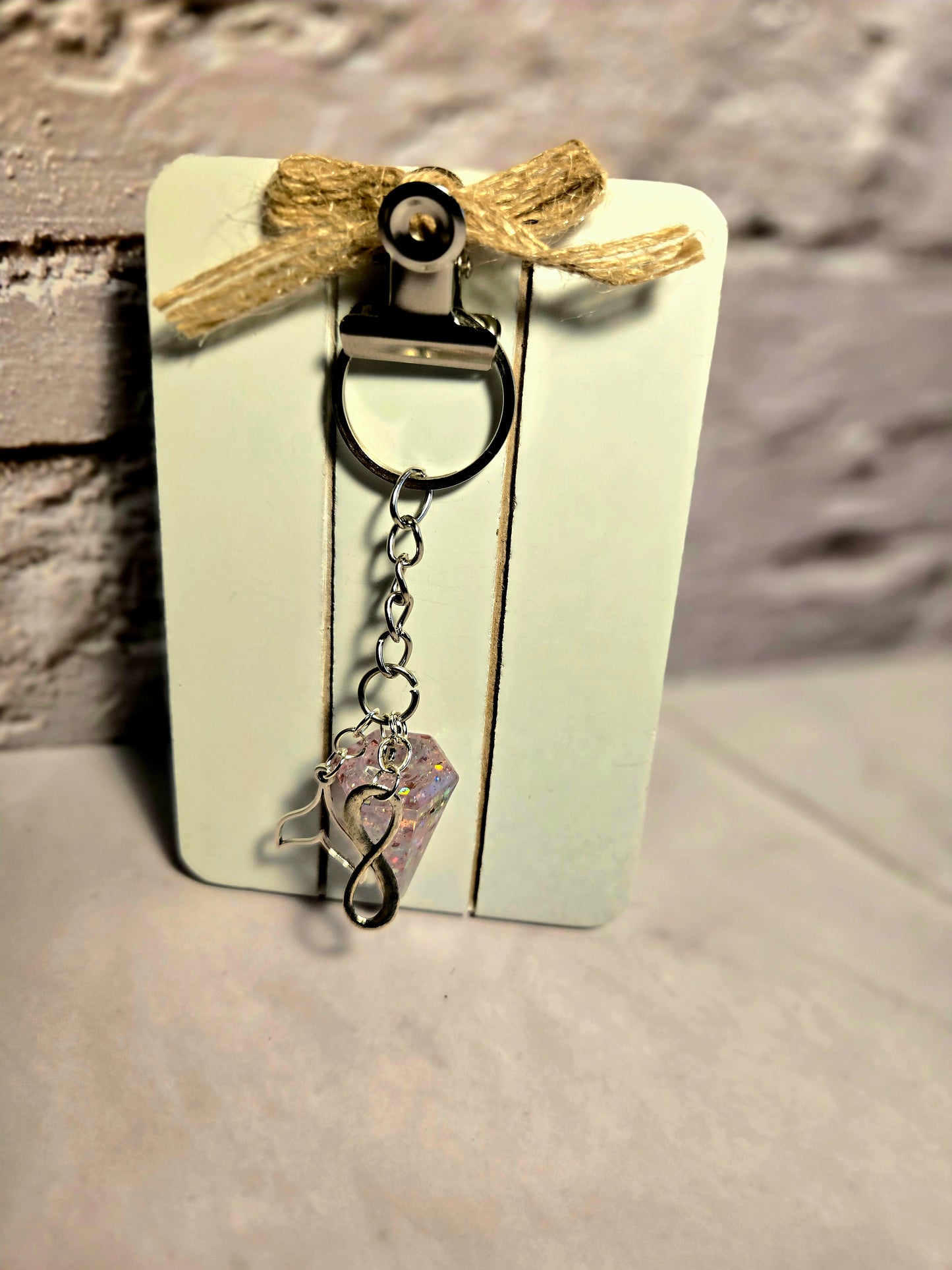 Mermaid Tail Keychain: Glitter Resin Charm, Ocean Keyring