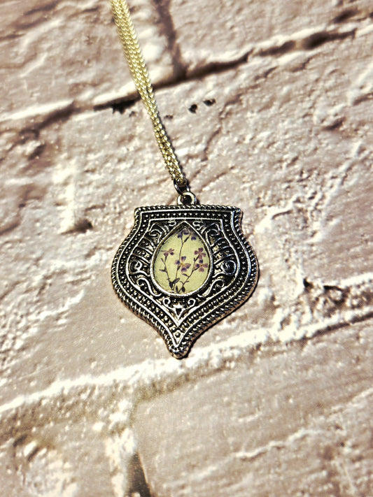 Vintage Boho Shield Pendant